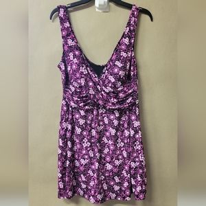 Pink Floral One Piece Swimsuit